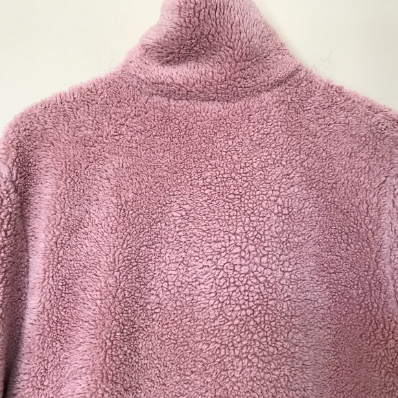 Topshop Heart Sherpa Quarter Zip Jacket - Picture 5 of 7
